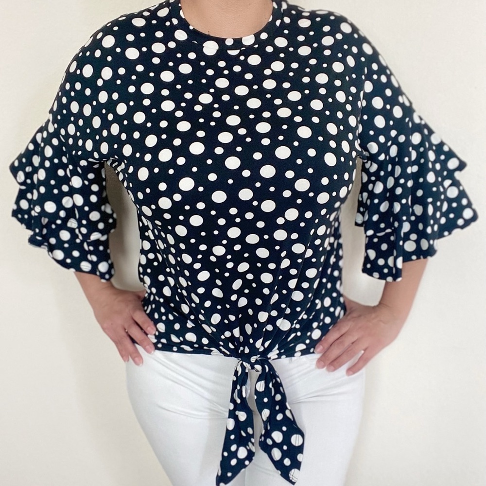 Black with Dots Top
